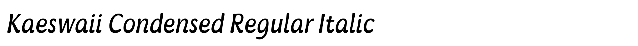 Kaeswaii Condensed Regular Italic image
